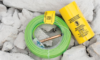 Electronic detonators, such as Dyno Nobel’s DigiShot Plus XR initiator, offer greater control over fragmentation and vibration.