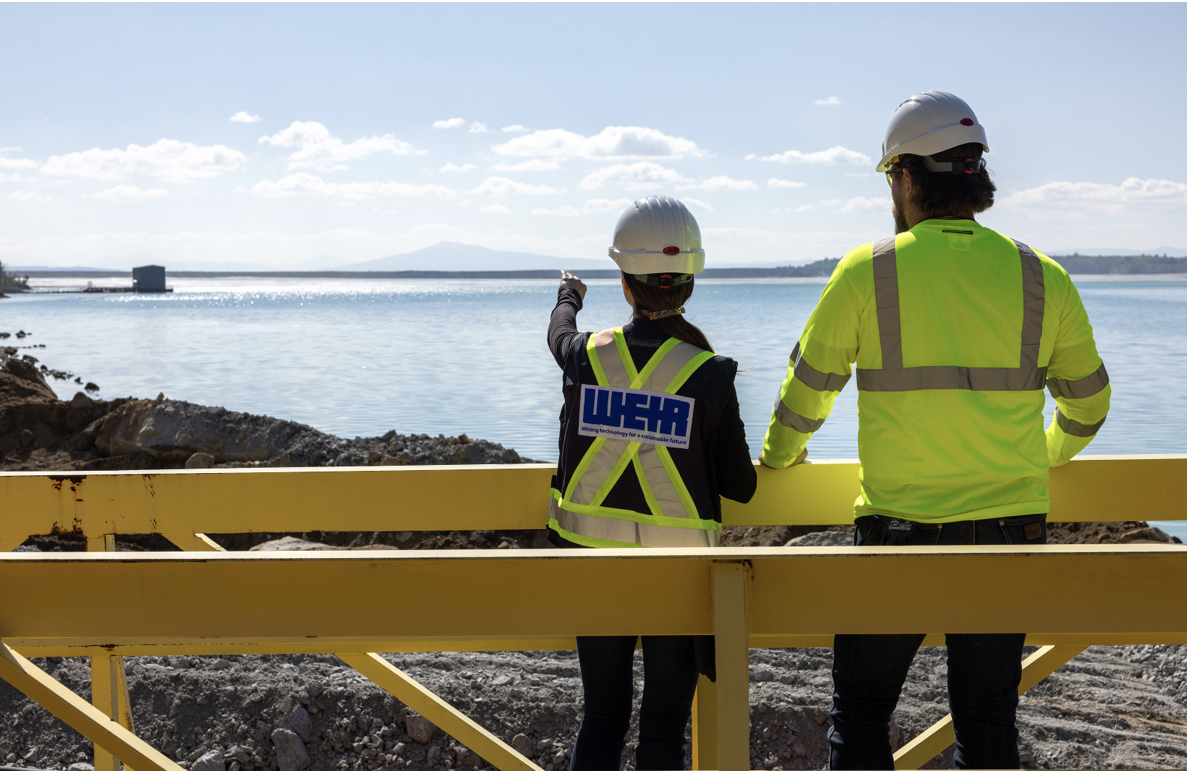 Recovering tailings water can significantly reduce both environmental impacts and freshwater costs, but it is not without its challenges. Pictured: Weir tailings experts at a phosphate mine in Finland.
