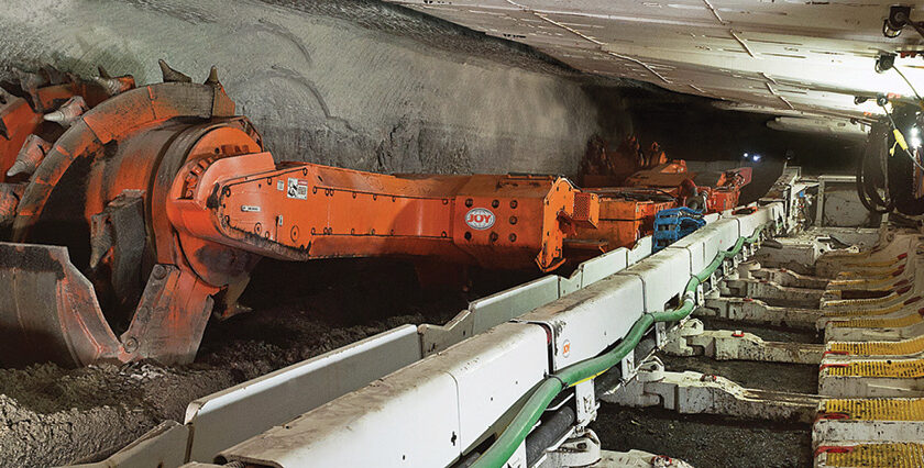 A Komatsu automated longwall at a West Virginia coal mine.