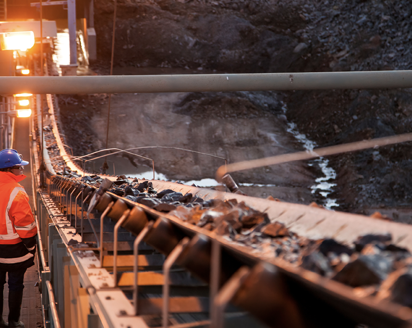 Figure 2: As an arterial system in most mining operations, bulk conveyors must be properly monitored and maintained to avoid costly repairs, time-consuming and unsafe manual inspections, and unplanned downtime that could bring an entire process to a halt. Wireless monitoring is ideal for this application.