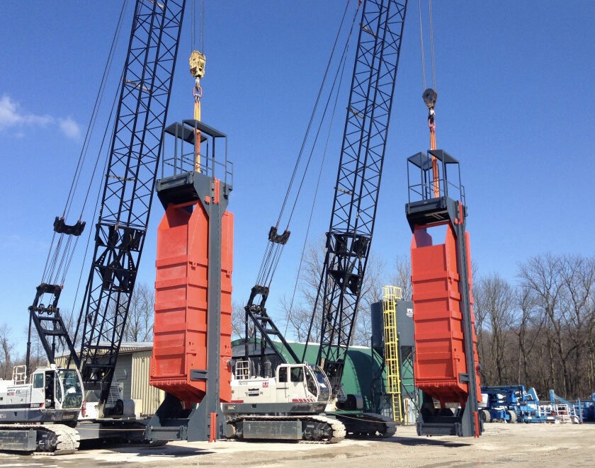 Two Jeto skips are loaded for delivery to an end user at the FKC – Lake Shore fabrication facility in Evansville, Indiana.
