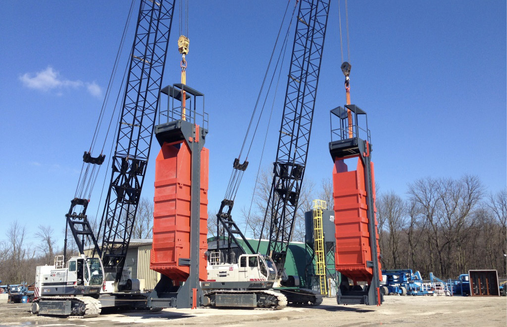 Two Jeto skips are loaded for delivery to an end user at the FKC – Lake Shore fabrication facility in Evansville, Indiana.