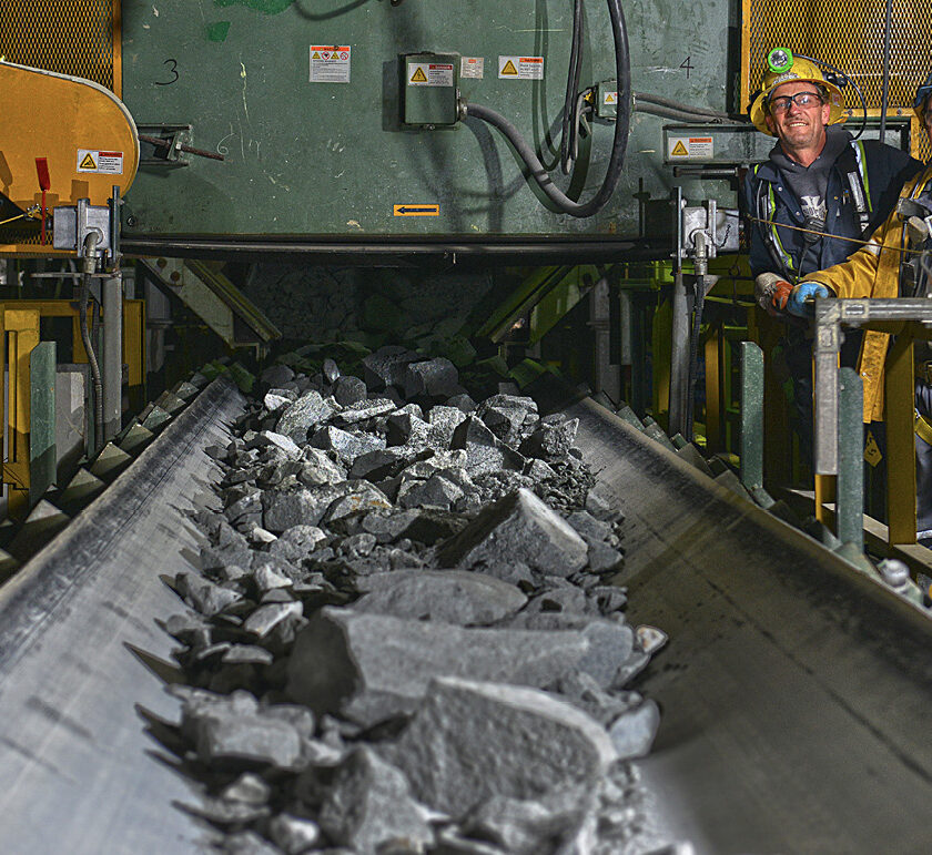Material handling operations at Vale Base Metals’ Totten Mine, Ontario. Photo: Cementation
